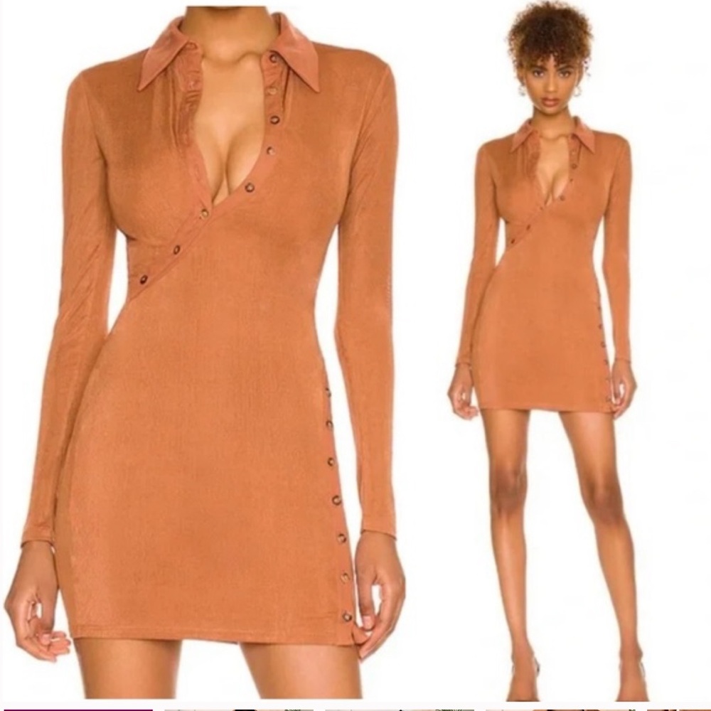NWT Camila Coelho Cera Dress in Chestnut Brown Size Small